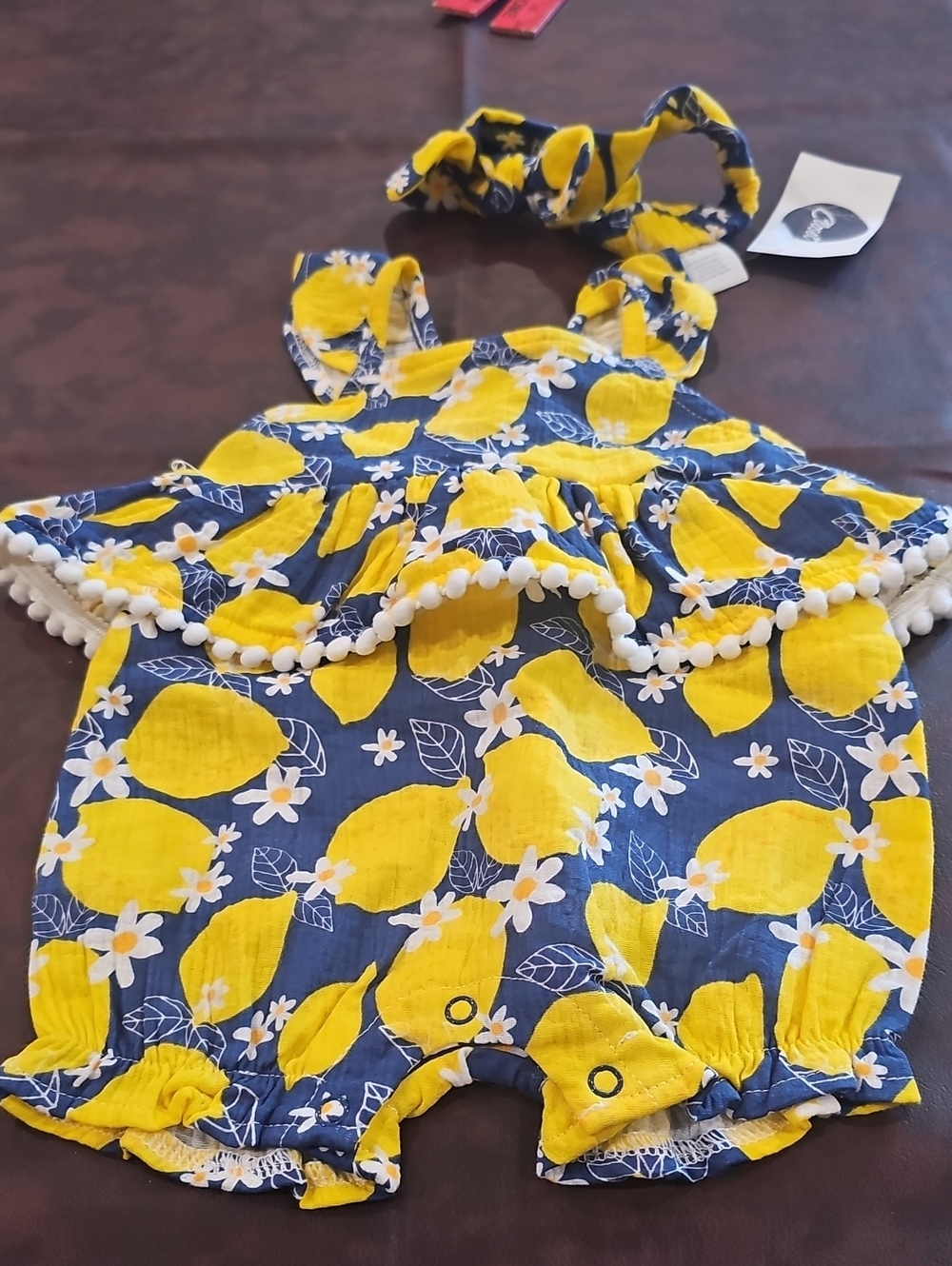 X Blue And Yellow OnePiece sz 6-9M​